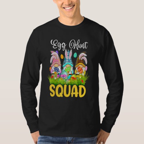 Egg Hunt Squad Gnomes Easter Day Bunny 4 T_Shirt