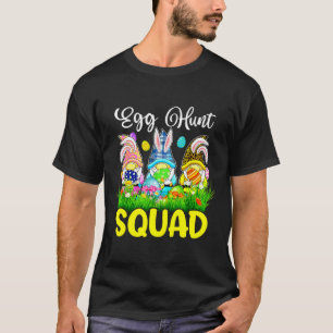 Egg Hunt Squad Gnomes Easter Day Bunny Ears Easter T-Shirt