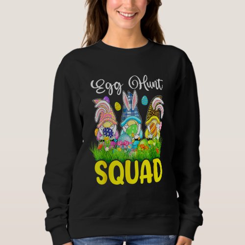 Egg Hunt Squad Gnomes Easter Day Bunny Tee
