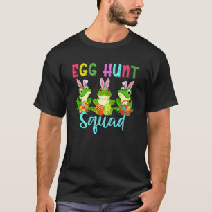 Egg Hunt Squad Three Easter Bunny Frogs Hunting Eg T-Shirt