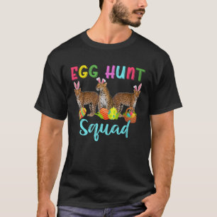 Egg Hunt Squad Three Easter Bunny Leopards Hunting T-Shirt