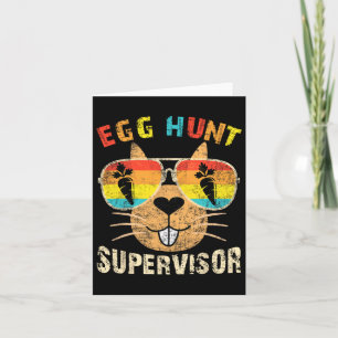 Egg Hunt Supervisor Retro Egg Hunting Party Mom Da Card