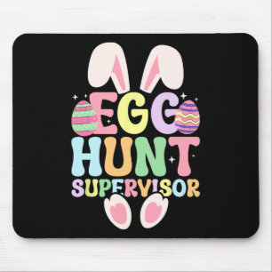 Egg Hunt Supervisor Retro Egg Hunting Party Mom Da Mouse Pad