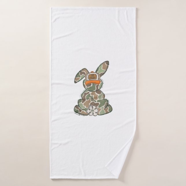 Egg Hunter Camo Easter Toddler Easter Day Camo Eas Bath Towel (Bath Towel)