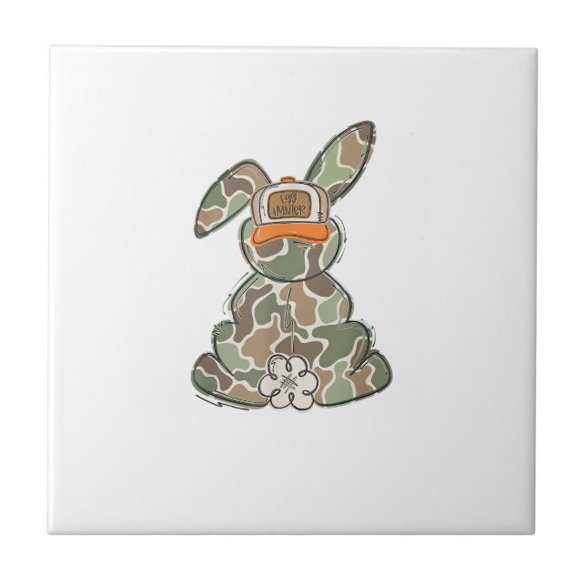 Egg Hunter Camo Easter Toddler Easter Day Camo Eas Ceramic Tile (Front)