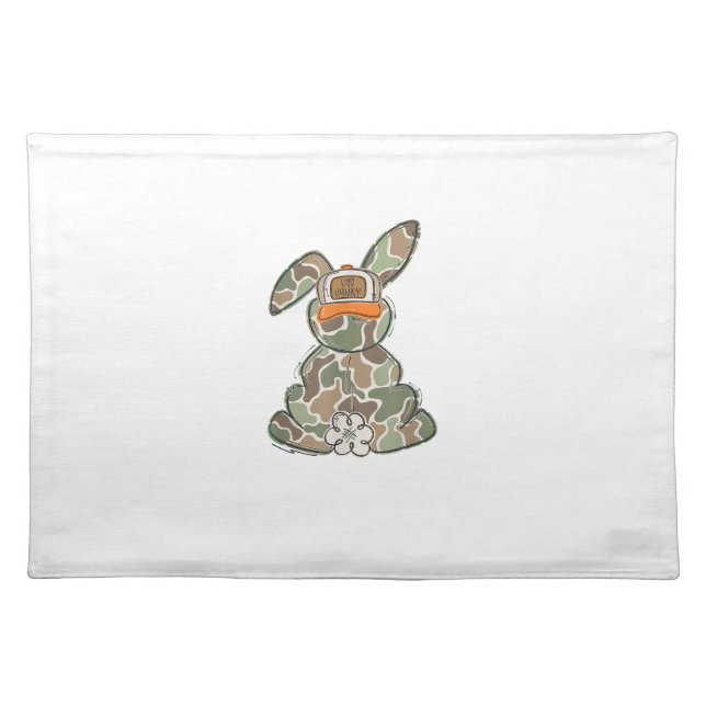 Egg Hunter Camo Easter Toddler Easter Day Camo Eas Cloth Placemat (Front)