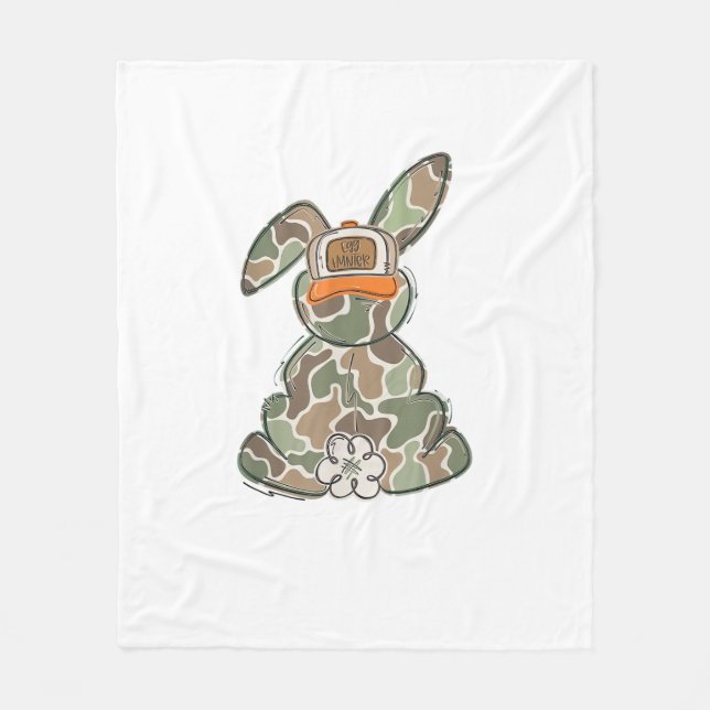 Egg Hunter Camo Easter Toddler Easter Day Camo Eas Fleece Blanket (Front)