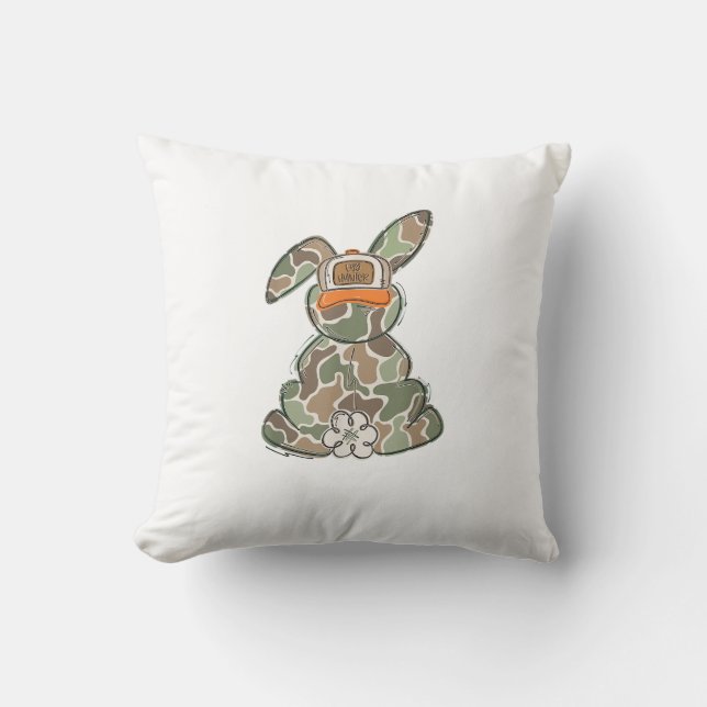 Egg Hunter Camo Easter Toddler Easter Day Camo Eas Throw Pillow (Front)