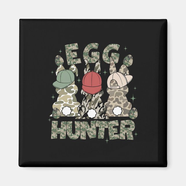 Egg Hunter Deer Buck Camo Cap Deer Hunting Easter  Magnet (Front)