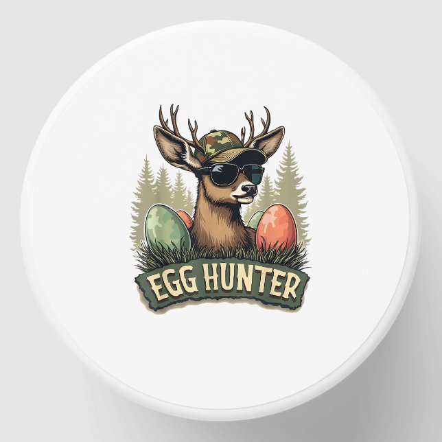 Egg Hunter Deer Buck Happy Easter Day Eggs Boys Ki Mini Candle Favors (Front)