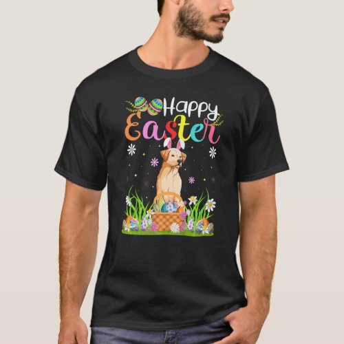 Egg Hunting Bunny Labrador Retriever Dog Happy Eas T_Shirt