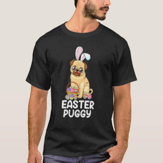 Egg Hunting Pug Easter Puggy Bunny Cute Pug Dog T-Shirt
