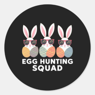 Egg Hunting Squad Boys Girls Easter Family Classic Round Sticker