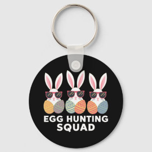 Egg Hunting Squad Boys Girls Easter Family Keychain