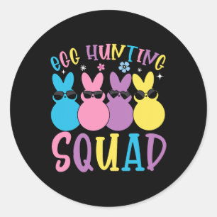 Egg Hunting Squad Crew Family Happy Easter Bunny Classic Round Sticker