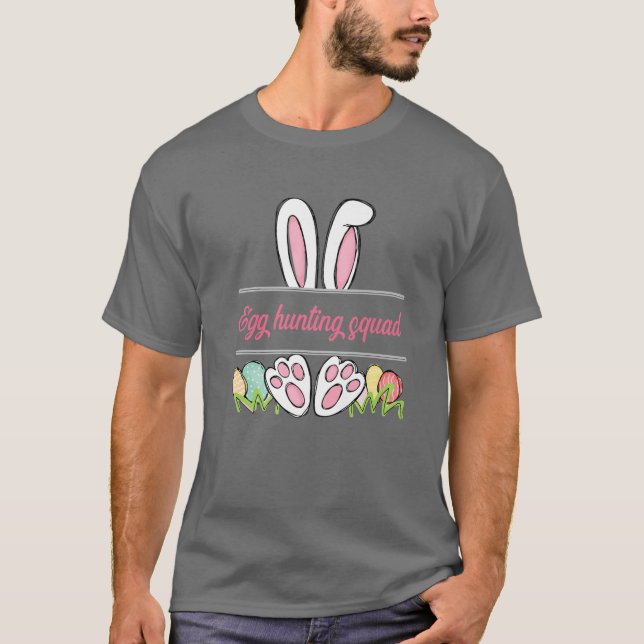 Egg Hunting Squad Easter Bunny Family Matching Boy T-Shirt (Front)
