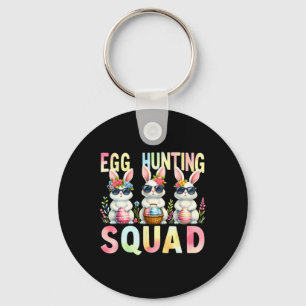 Egg Hunting Squad Easter Day Bunny Egg Hunt Happy Keychain