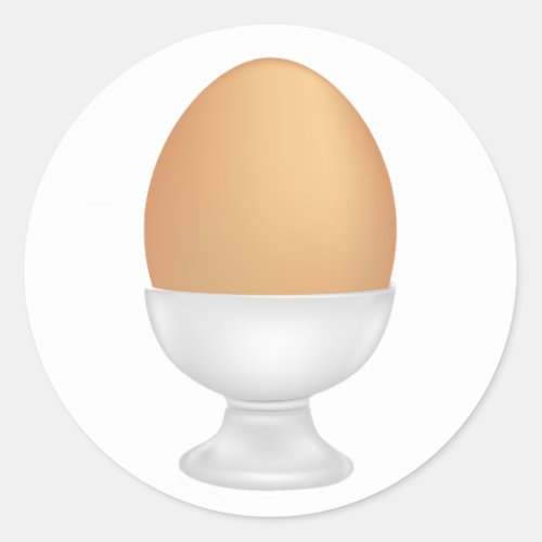 Egg In A Cup Food Classic Round Sticker