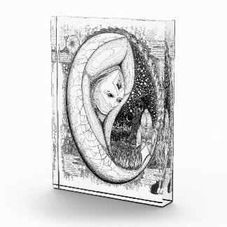 Egg Line Illustration Acrylic Block