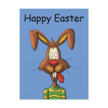 egg mad easter bunny funny cartoon drawing