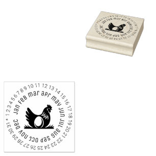 Egg marker rubber stamp