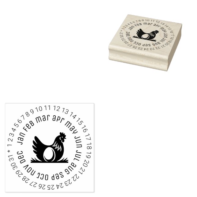 Egg marker  rubber stamp (Stamped)