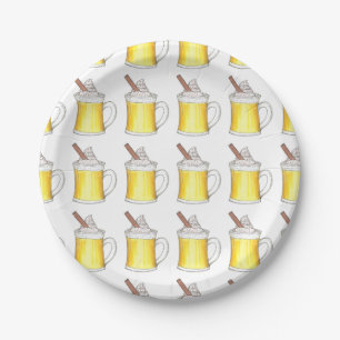 Egg Nog Eggnog Christmas Winter Holiday Drinks Paper Plates