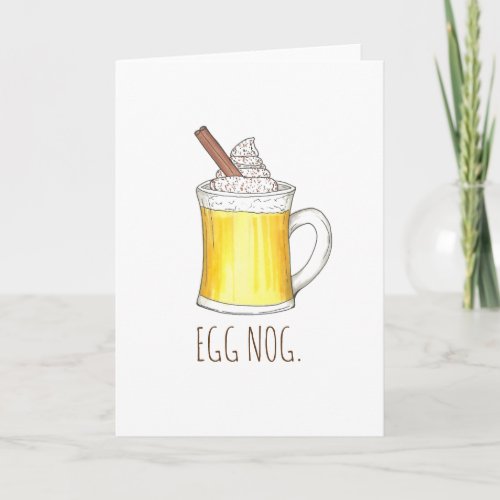 Egg Nog Eggnog Festive Holiday Christmas Card