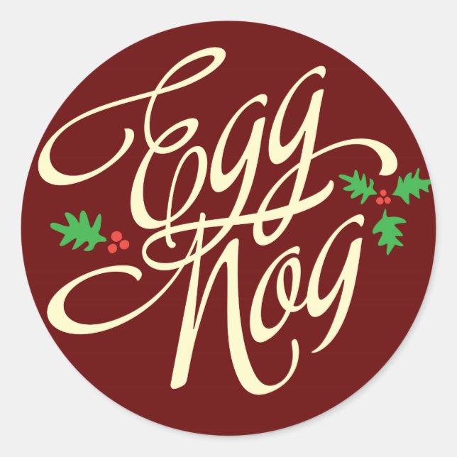 Egg Nog Red Cream Green Sticker (Front)