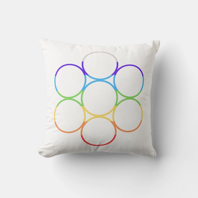 Egg of Life Chakra Throw Pillow (Front)