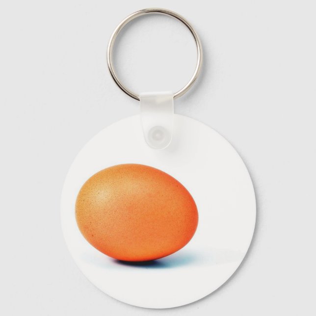 Egg On The White Background Keychain (Front)