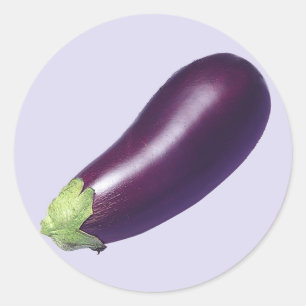 Egg Plant Classic Round Sticker