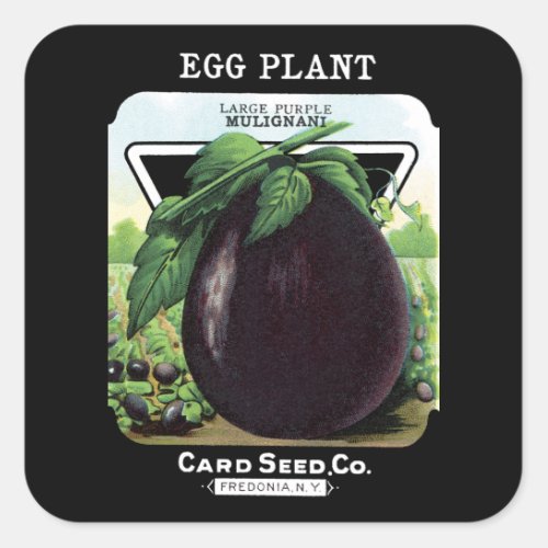 Egg Plant Seed Packet Label
