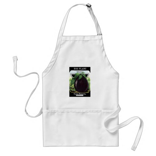 Egg Plant Seed Packet Label Adult Apron