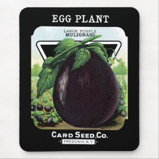 Egg Plant Seed Packet Label Mouse Pad
