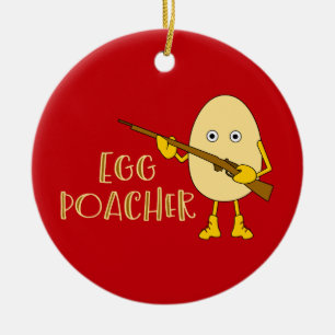 Egg Poacher Ceramic Ornament