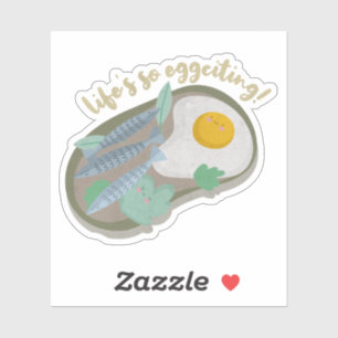 Egg Pun: Life's so Eggciting Sticker