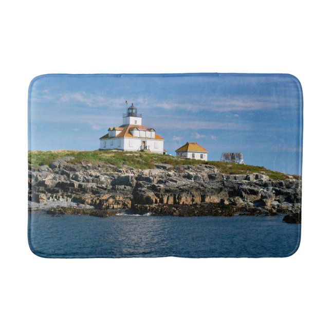 Egg Rock Lighthouse, Bar Harbor Maine Bath Mat (Front)
