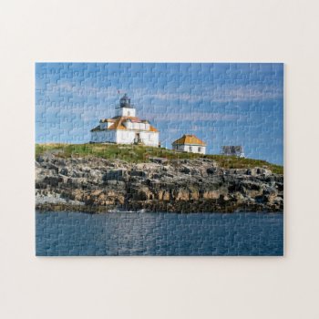 Egg Rock Lighthouse Bar Harbor Maine Jigsaw Puzzle by LighthouseGuy at Zazzle