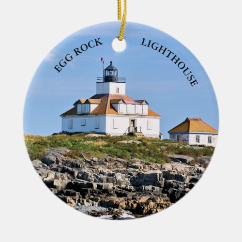 Egg Rock Lighthouse Bar Harbor Maine Ornament