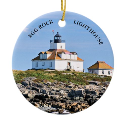 Egg Rock Lighthouse, Bar Harbor Maine Ornament