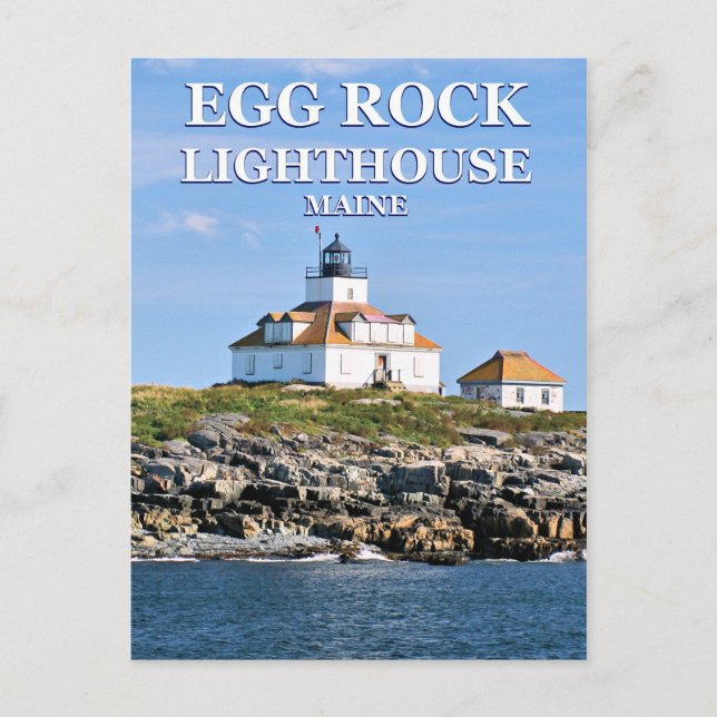 Egg Rock Lighthouse, Bar Harbor Maine Postcard (Front)