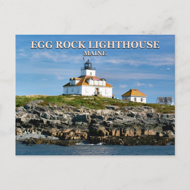Egg Rock Lighthouse, Bar Harbor Maine Postcard (Front)