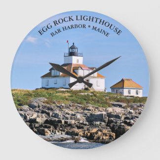 Egg Rock Lighthouse, Bar Harbor Maine Round Clock