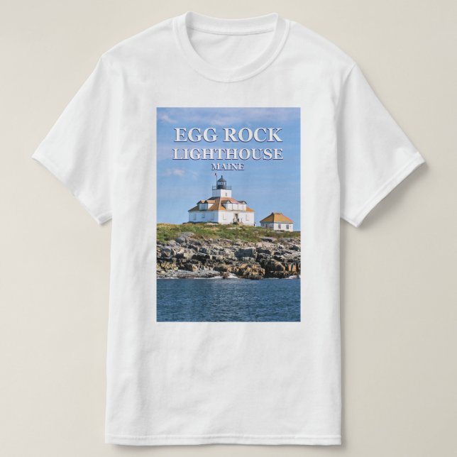 Egg Rock Lighthouse, Bar Harbor Maine T-Shirt (Design Front)