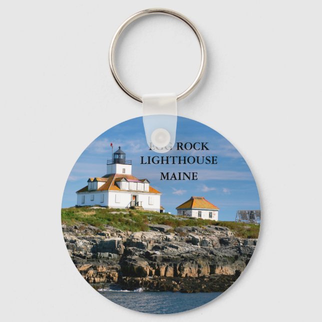 Egg Rock Lighthouse, Maine Keychain (Front)