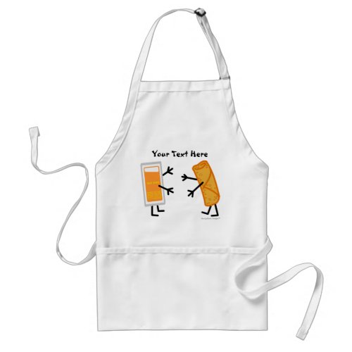 Egg Roll  Duck Sauce _ Customizable Adult Apron