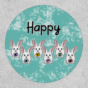 Egg Shaped Easter Rabbits Patch
