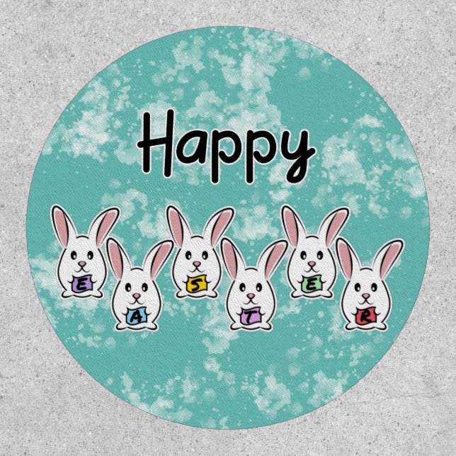 Egg Shaped Easter Rabbits Patch (Front)