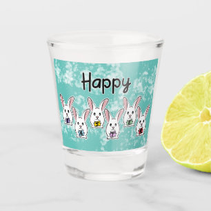 Egg Shaped Easter Rabbits Shot Glass